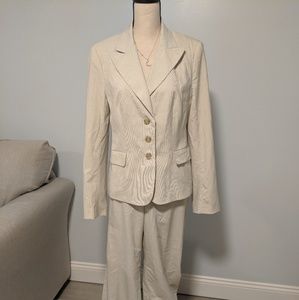 The Limited ¦ Cream pinstripe suit